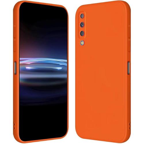 Coque Pour Samsung Galaxy A7 2018 6"" Inches Étui En Silicone Tpu Souple - Orange