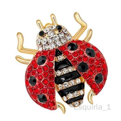 Esquirla 3xstrass Coccinelle Coccinelle Insectes Accessoires Broche Broche Rouge 3 Pièces