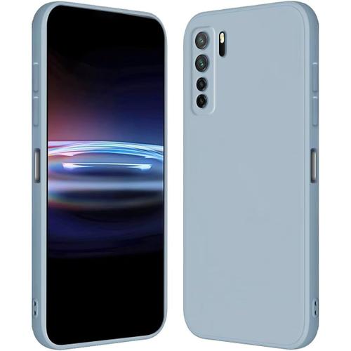 Coque Pour Huawei P40 Lite 5g 6.5"" Inches Étui En Silicone Tpu Souple - Bleu Fumé