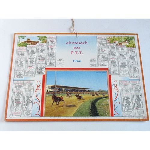 Almanach Des Ptt 1966 Oller Grand Critérium De Vitesse Hippodrome Cagnes Sur Mer (Alpes Maritimes)