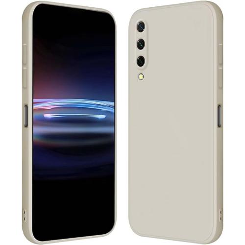 Coque Pour Xiaomi Mi 9 Lite/Xiaomi Mi A3 Lite 6.39"" Inches Étui En Silicone Tpu Souple - Blanc Antique