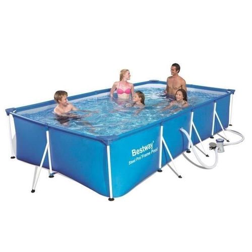 BESTWAY Piscine rectangulaire tubulaire L4.00 x l2.11 x H0.81m
