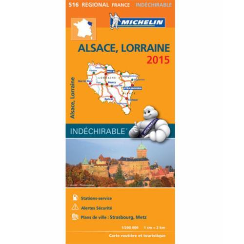 Carte Routière Et Touristique Régional France Alsace, Lorraine 2015 N°516