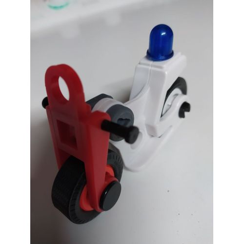 Méccano Junior Moto Blanche Et Rouge