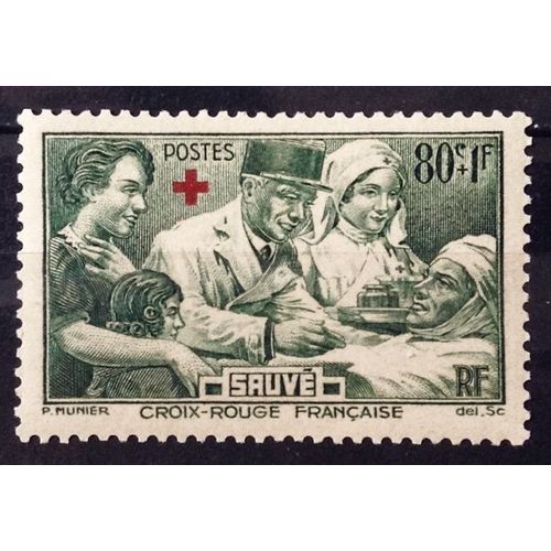 Croix Rouge 1940 - Au Profit Des Blessés - Médecin & Infirmière - 80c+1f Vert (Impeccable N° 459) Neuf** Luxe (= Sans Trace De Charnière) - Cote 12,00 - France Année 1940 - N28926