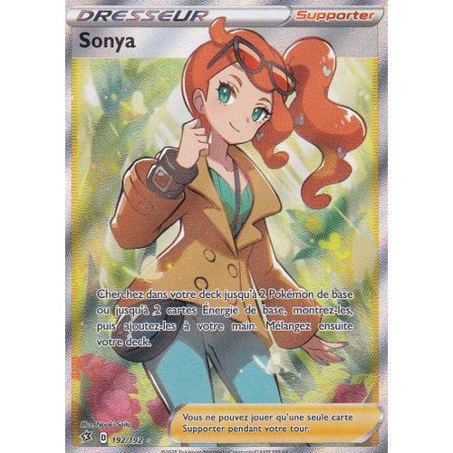 Carte Pokemon - Sonya - Ultra Rare En Full Art - 192/192 - Épée Et Bouclier 2 Clash Des Rebelles