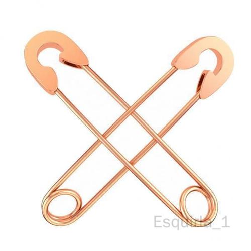 Esquirla 4xboucles D'oreilles Élégantes Épingle De Sûreté Boucles D'oreilles Piercing Rose 37.8x0.8mm