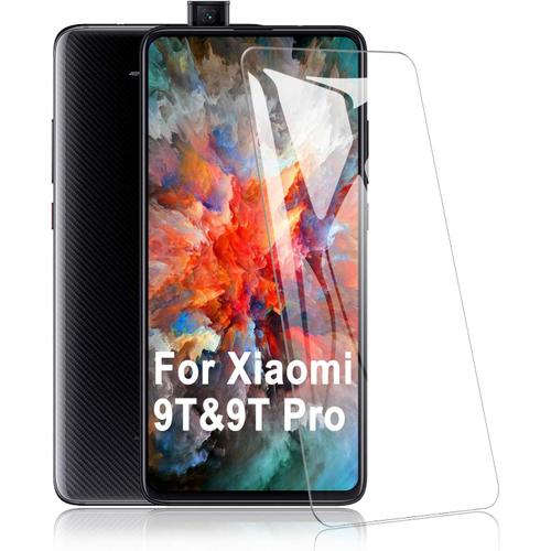 Lot De 2 Films De Verre Trempé Pour Xiaomi Mi 9t/9t Pro, 2,5d À Bords Arrondis, Anti-Rayures Et Anti-Traces De Doigts