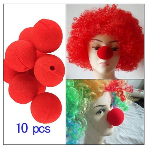 Xm Boule Éponge De Fête 10 Pièces Nez Magique De Clown Rouge Pour Bal De Mascarade D'halloween Pour Fête D'halloween