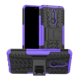 Xm Pour Housse Xiaomi Redmi 8 Coque? Redmi 8a Coque Avec Support [Dur Pc & Silicone] Double Antichoc Arrière Étui -Violet