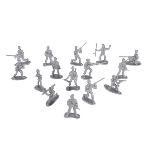 Xm 100 Pcs Soldats Chiffres Statique En Plastique Militaire Armée Robot Miniature - Personnage Miniature - Animal Anime Miniature