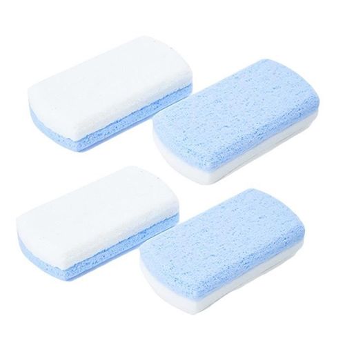 Xm 4 Pcs Pierre Ponce Rectangle Exfoliation Pédicure Outils Dead Skin Remover Lime A Ongles - Polissoir - Bloc Blanc - Pierre Ponce 