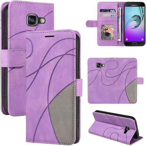 Etui En Cuir Pu Portefeuille Pour Samsung Galaxy A310/A3 2016 - Violette