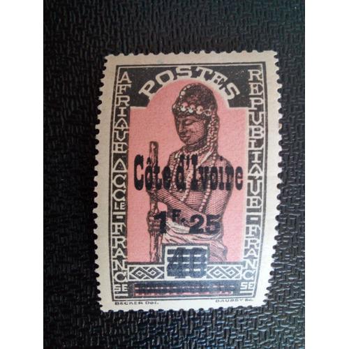 Timbre Cote D'ivoire Yt 102 Timbre Surcharge De Haute-Volta - 1933 ( 30704 )