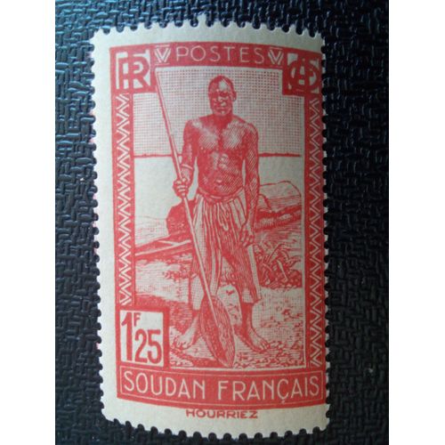 Timbre Soudan Français Yt 117 Batelier Au Niger 1938 ( 307041 )