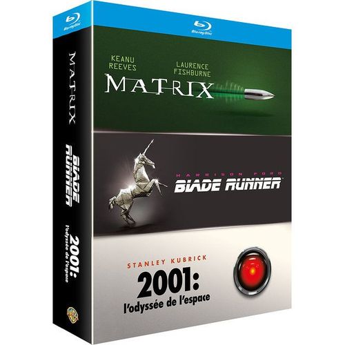 Coffret 3 Films : Matrix + Blade Runner + 2001 : L'odyssée De L'espace - Pack - Blu-Ray