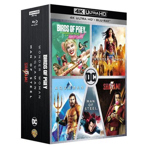 Dc Universe - Coffret 5 Films : Birds Of Prey Et La Fantabuleuse Histoire De Harley Quinn + Shazam! + Aquaman + Wonder Woman + Man Of Steel - 4k Ultra Hd + Blu-Ray