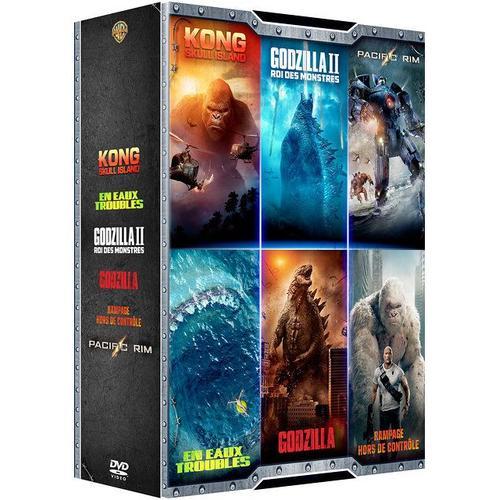 Coffret : Godzilla + Godzilla : Roi Des Monstres +  Kong : Skull Island + Rampage - Hors De Contrôle + En Eaux Troubles + Pacific Rim - Pack