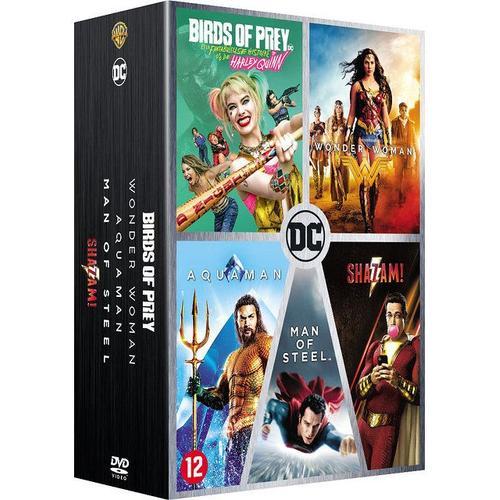 Dc Universe - Coffret 5 Films : Birds Of Prey Et La Fantabuleuse Histoire De Harley Quinn + Shazam! + Aquaman + Wonder Woman + Man Of Steel - Pack