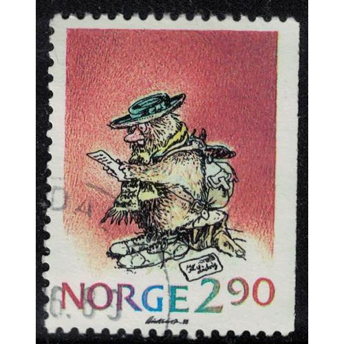 Norvège 1988 Oblitéré Used Ludvig Reading A Letter Lisant Un Courrier Su