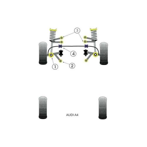 2x Silent-Blocs De Barre Anti-Roulis Pour Audi A4 - Av D29mm Powerflex