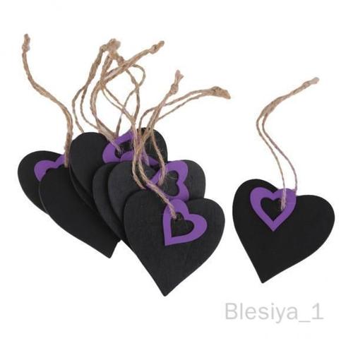 Blesiya 3x10pcs Mini étiquettes De Tableau Coeur Violet Avec Ficelle