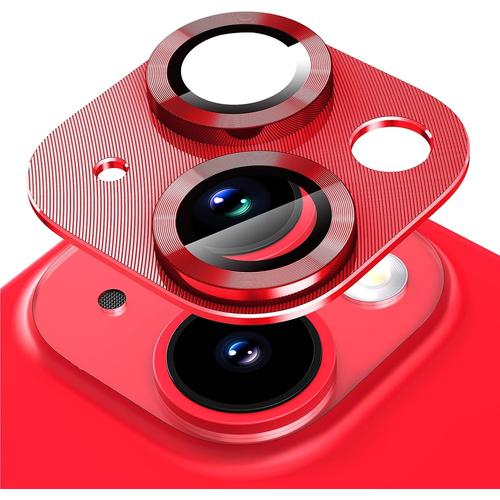 Protecteur D'appareil Photo Arrière En Verre Trempé Et Alliage D'aluminium Pour Iphone 14/14 Plus - Rouge