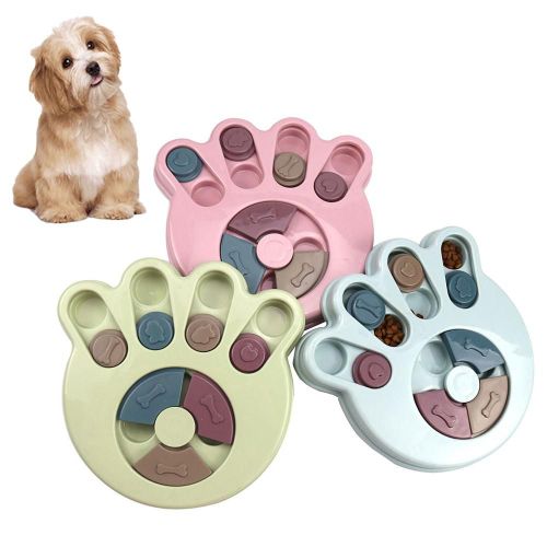 Xm Jouet Puzzle Interactif Pour Animaux Chien Chiot Hexagone Patte Ronde Alimentation Formation Puzzle Interactif