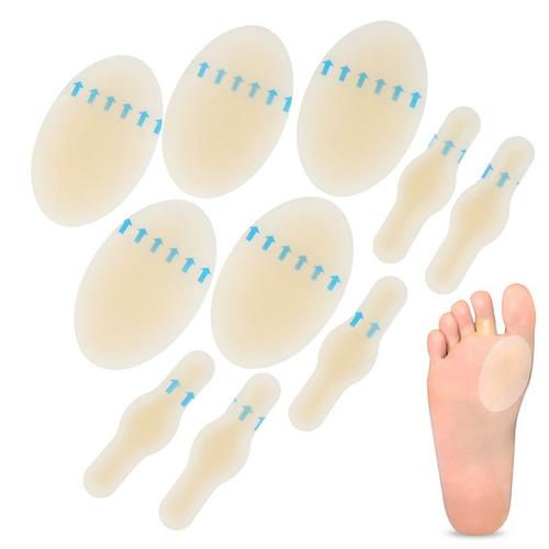 Xm 10 Pièces/Ensemble Adhésif Hydrocolloïde Gel Blister Plâtre Anti-Usure Talon Autocollant Pédicure Patch Silicone Gel Doux Talon Autocollant 