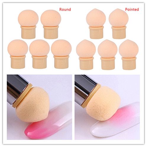 Xm 10 Pices Nail Art Peinture ponge Ttes Rutilisable Ron... - 2