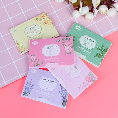 Xm 100 Pièces Huile Pour Le Visage Buvardage Papiers Feuilles Absorbant L'huile Visage Nettoyant Acné Traitement Nettoyage En Profondeur Respirant Huile Contrôle Outil 