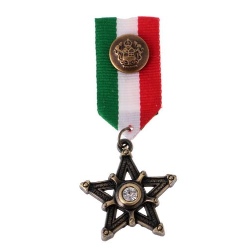 Militaire Badge Broche Broche Star Forme Médaille Ruban Costume Party Dress Cadeaux