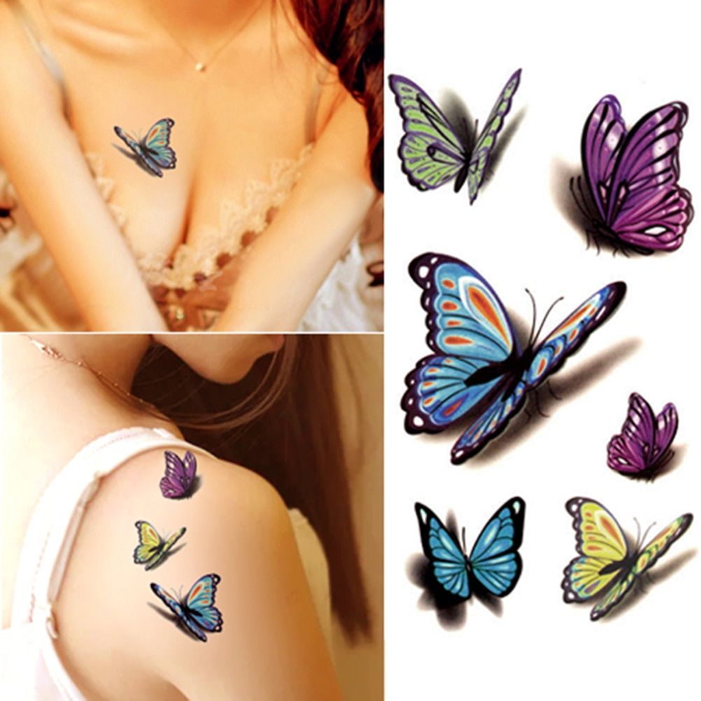 Xm 1 Pices Impermable  L'eau Tatoo Selfie Faux Autocollan... - 2