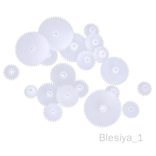 Blesiya 5x19 Plastique Bricolage Roues Dentées Couronne Engrenages à Vis Sans Fin Robot à Monter Soi-même Bon Pour Les Enfants 5 pièces