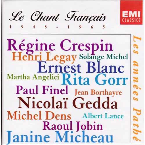 Le Chant Français 1948 - 1968 Les Années Pathé Coffret De Dix Cd Avec Le Livret Régine Crespin Solange Michel Henri Legay Rita Gorr Michel Dens Raoul Jobin