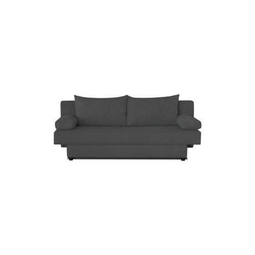 Banquette Convertible Piry 3 Places - Tissu Gris - Classique - L 187 X P 88 Cm