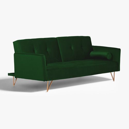 Canapé Inclinable 3 Places En Velours Jehrd