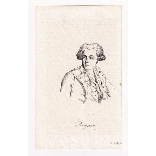 Gravure 1821 Portrait Nicolas Bergasse Lyon Rhône Révolution Française Monarchiste Royaliste