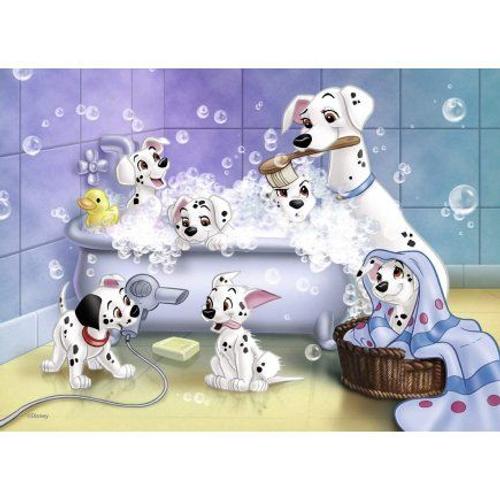 Puzzle 60 Pieces Les 101 Dalmatiens Prennent Leur Bain - Enfant Collection Disney - Chien