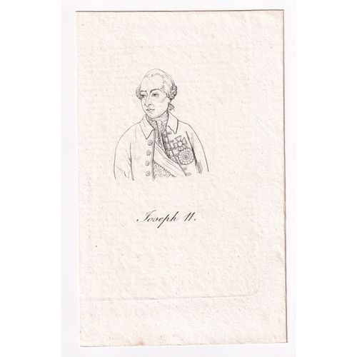 Gravure 1821 Portrait Joseph Ii Du Saint-Empire Autriche Joseph Ii Holy Roman Emperor