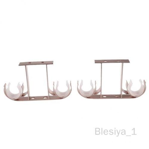 Boulons De Montage Supérieurs, Doubles Supports Avec Tringles à Rideaux, Rose Doré, 3x2 Pièces 3 pièces