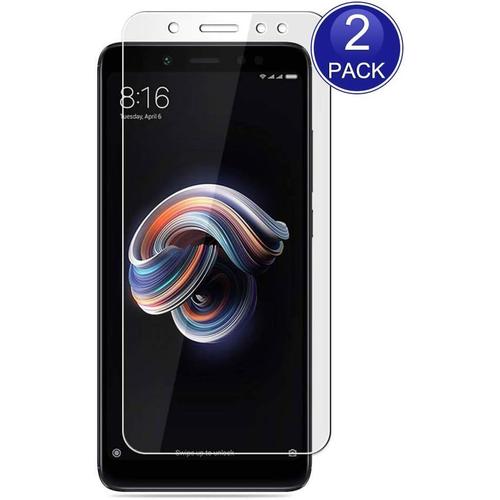 2-Pack Protecteur D'écran Xiaomi Redmi Note 5 Pro, 0.26mm Hd, 9h Verre Trempé Anti-Rayures