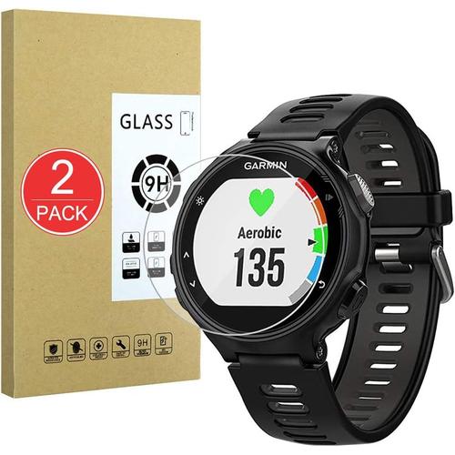 2-Pack Protecteur D'écran Pour Garmin Forerunner 735,En Verre Trempé 9h,Film De Protection 2.5d Premium, Installation Sans Bulles