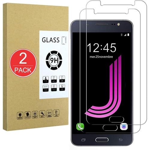 2-Pack Protecteur D'écran Pour Galaxy J7 2016,En Verre Trempé 9h,Film De Protection 2.5d Premium, Installation Sans Bulles Résist