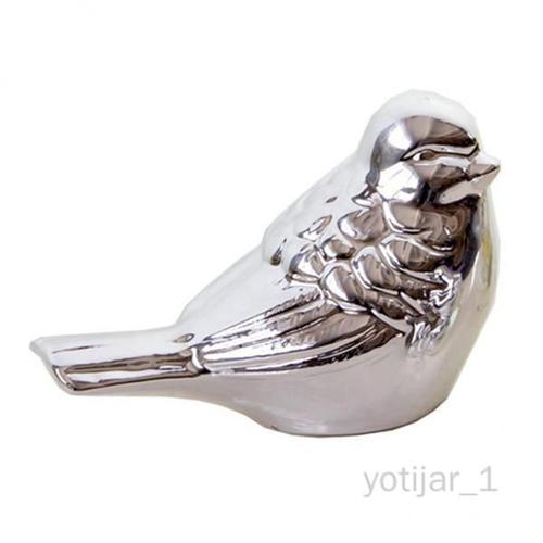 yotijar Statue D'ornement En Forme D'oiseau En Céramique, 3 Pièces, Accessoires Photo, Décoration De Maison, Argent S 3 pièces
