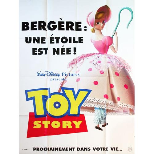 Toy Story - Véritable Pré-Affiche De Cinéma Pliée - Format 120x160 Cm - De John Lasseter Avec Les Voix De Tom Hanks, Tim Allen - Disney Pixar Animation (Bergère) - 1995