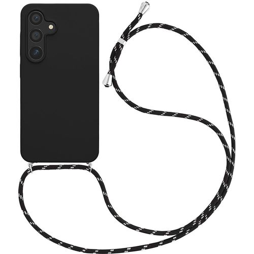 Coque Cordon Pour Samsung Galaxy S24 Plus / S24+, Protection Silicone Souple Antichoc Noir - E.F.Connection