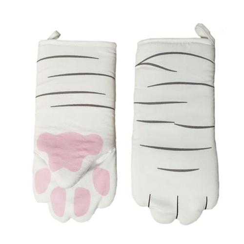 Dessin animé chat pattes micro ondes gant manique gants mitaines cuisine  manique tapis pour BBQ isolation gants four chaud - Type A