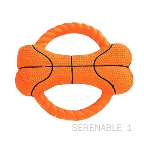 Serenable Jouet À Mâcher En Forme D'os Pour Chien Et Chiot, Jouet Interactif De Traction, Entraînement Molaire, Orange, 2x1 Pièces 2 Pièces