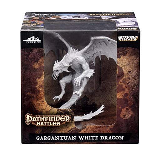 Wizkids Pathfinder Battles Deep Cuts Unpainted Miniatures Gargantuan White Dragon